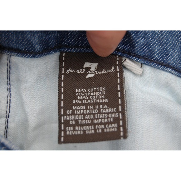 7‎ For All Mankind Jeans Womens 29 Rickie Boyfriend Distressed Ripped Made USA - Picture 15 of 16